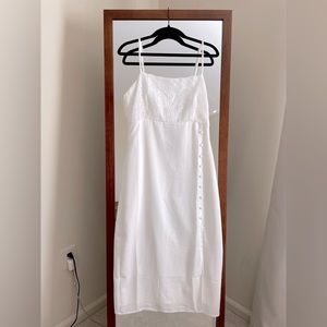 Nasty Gal, Size UK 10, White Midi Dress